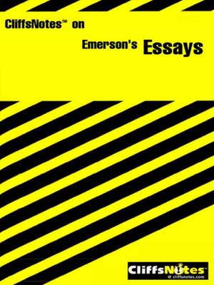 cover image of CliffsNotes Emerson's Essays